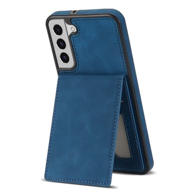 SKALO Samsung S23 PU Läder Skal med Plånbok - Blå