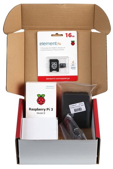 Raspberry Pi 3 Off startpaket (svart/grå)
