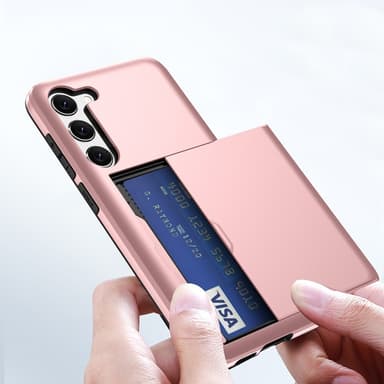 SKALO Samsung S23 Plus Armor Skal Korthållare - Roséguld