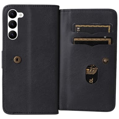 SKALO Samsung S23 Plus 10-FACK Plånboksfodral - Svart