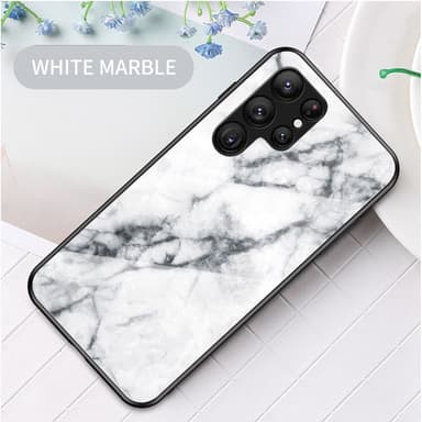 SKALO Samsung S23 Ultra Marmor Härdat Glas TPU-skal - Motiv 2
