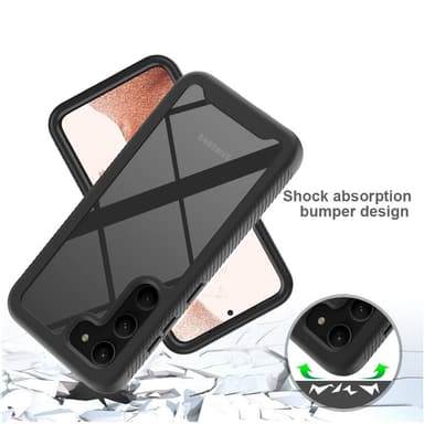 SKALO Samsung S23 Shockproof Clear Hybrid Skal - Svart