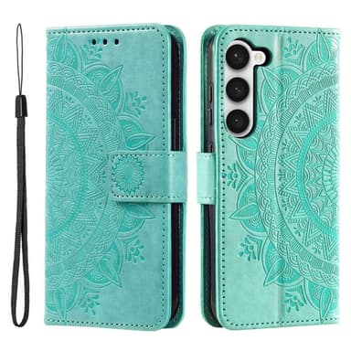 SKALO Samsung S23 Mandala Plånboksfodral - Turkos