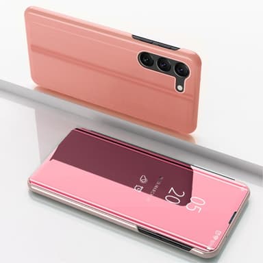 SKALO Samsung S23 Clear View Spegel fodral - Roséguld