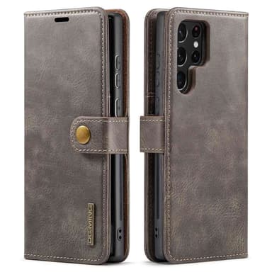 DG MING Samsung S23 Ultra 2-i-1 Magnet Plånboksfodral - Grå