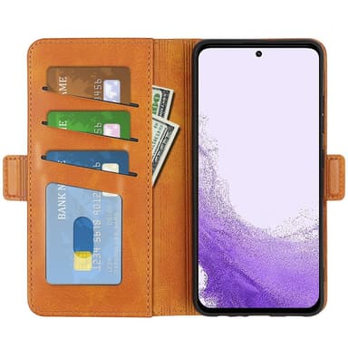 SKALO Samsung S23 Premium Plånboksfodral - Ljusbrun