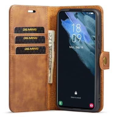 DG MING Samsung S23 Plus 2-i-1 Magnet Plånboksfodral - Brun