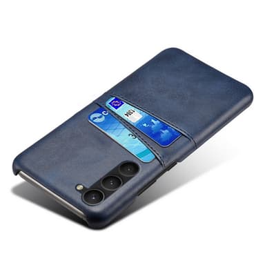 SKALO Samsung S23 PU-Läder Korthållare Skal - Blå