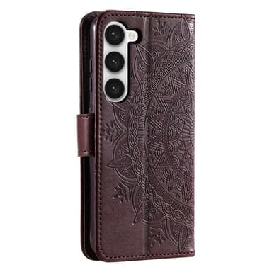 SKALO Samsung S23 Mandala Plånboksfodral - Brun