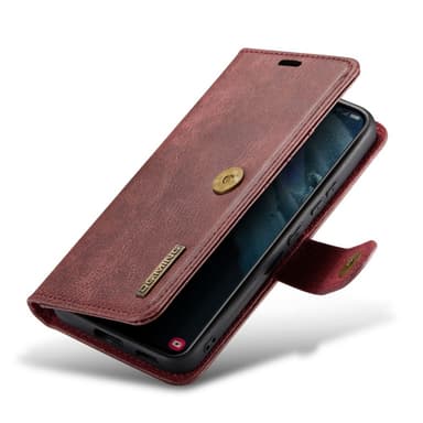 DG MING Samsung S23 2-i-1 Magnet Plånboksfodral - Röd