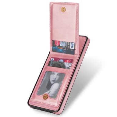 SKALO Samsung S23 PU Läder Skal med Plånbok - Roséguld