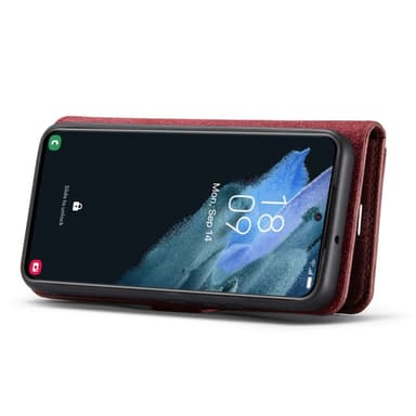 DG MING Samsung S23 2-i-1 Magnet Plånboksfodral - Röd