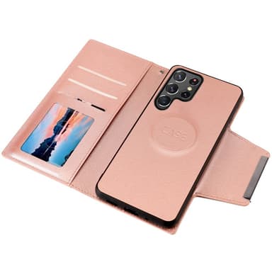 SKALO Samsung S23 Ultra DOLIZMA 2 i 1 Magnet Plånboksfodral - Roséguld