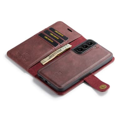 DG MING Samsung S23 2-i-1 Magnet Plånboksfodral - Röd