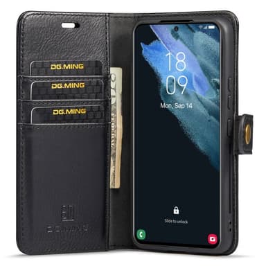 DG MING Samsung S23 2-i-1 Magnet Plånboksfodral - Svart