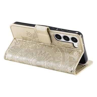 SKALO Samsung S23 Plus Mandala Plånboksfodral - Guld