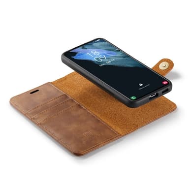 DG MING Samsung S23 Plus 2-i-1 Magnet Plånboksfodral - Brun