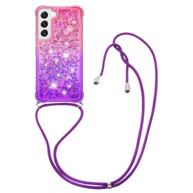 SKALO Samsung S23 Kvicksand Glitter Mobilhalsband - Rosa-Lila