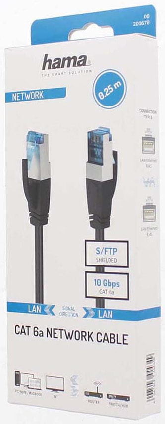 Hama Netwerkconnector, CAT-6a, 10 Gbit/s, afgeschermd, 10 stuks