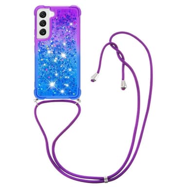 SKALO Samsung S23 Kvicksand Glitter Mobilhalsband - Lila-Blå