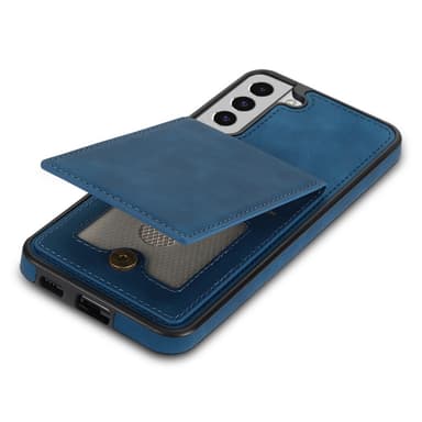 SKALO Samsung S23 PU Läder Skal med Plånbok - Blå