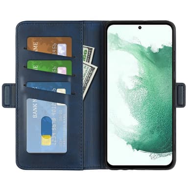SKALO Samsung S23 Plus Premium Plånboksfodral - Blå