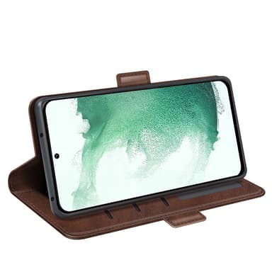 SKALO Samsung S23 Plus Premium Plånboksfodral - Brun