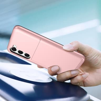 SKALO Samsung S23 Armor Skal Korthållare - Svart