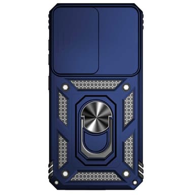 SKALO Samsung S23 Armor Hybrid Metallring Kameraslider - Blå
