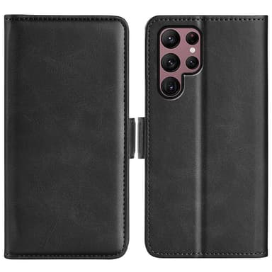 SKALO Samsung S23 Ultra Premium Plånboksfodral - Svart