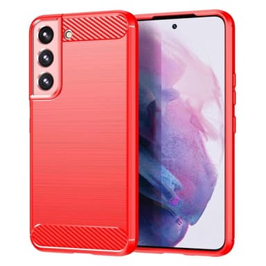SKALO Samsung S23 Armor Carbon Stöttåligt TPU-skal - Röd