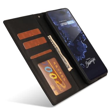 SKALO Samsung S23 Plus DOLIZMA 2 i 1 Magnet Plånboksfodral - Svart