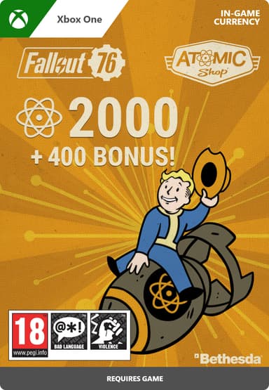 Fallout 76: 2000 (+400 Bonus) Atoms - XBOX One