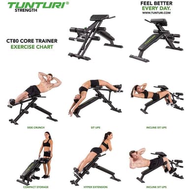 Tunturi Fitness CT80 Core Trainer, Ryggbänk