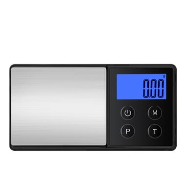 Laddningsbar digitalvåg 200 g / 0,01 g Svart