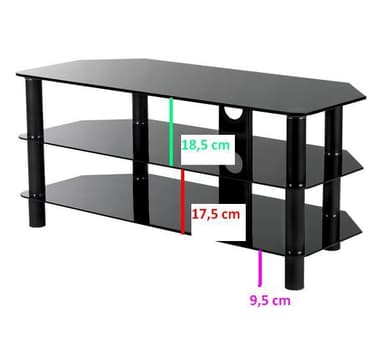 Serano stor universal TV-bänk S105BG11X (svart)