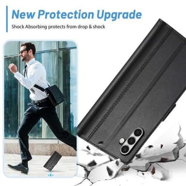 LC.IMEEKE Wallet Case Fodral till Samsung Galaxy S23 - Svart