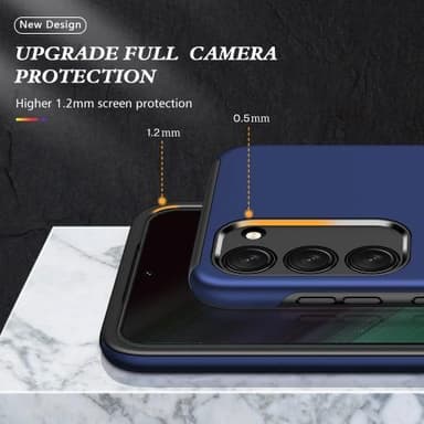 Samsung Galaxy S23 Hybrid skal med Finger Ring - Blå