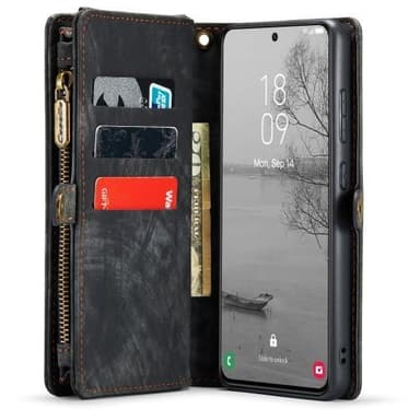 Samsung Galaxy S23 Retro läder plånboksfodral - Svart