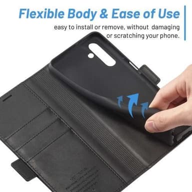 LC.IMEEKE Wallet Case Fodral till Samsung Galaxy S23 - Svart