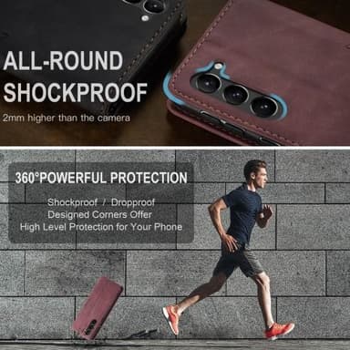 CASEME Plånboksfodral Samsung Galaxy S23 - Röd