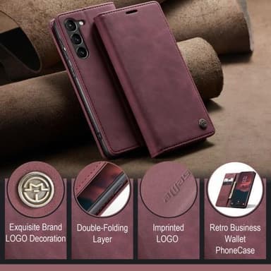CASEME Plånboksfodral Samsung Galaxy S23 - Röd