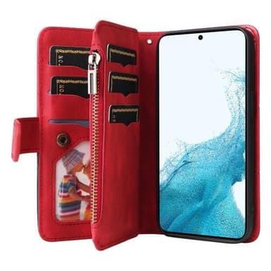 KS Plånboksfodral till Samsung Galaxy S23 - Röd/Svart