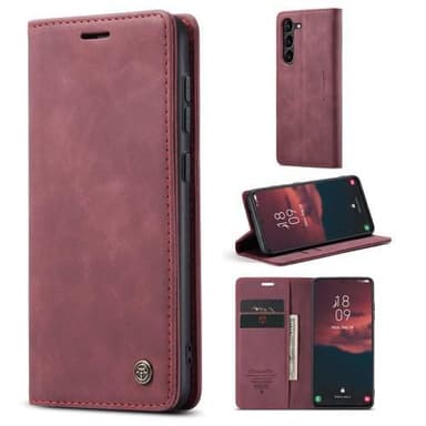 CASEME Plånboksfodral Samsung Galaxy S23+ - Vinröd