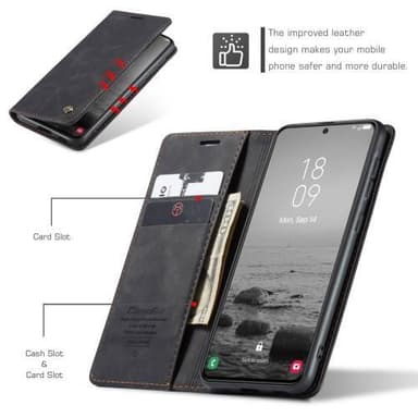 CASEME Plånboksfodral Samsung Galaxy S23 - Svart