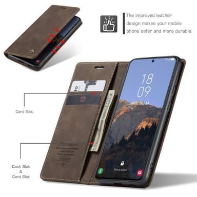 CASEME Plånboksfodral Samsung Galaxy S23+ - Coffee