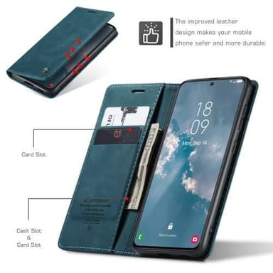 CASEME Plånboksfodral Samsung Galaxy S23+ - Blå