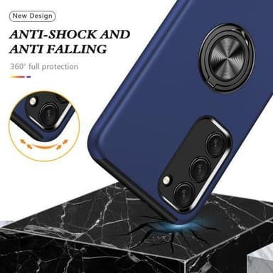 Samsung Galaxy S23 Hybrid skal med Finger Ring - Blå
