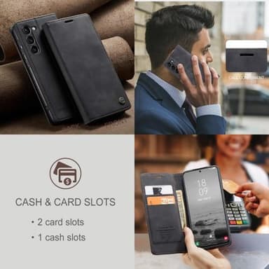 CASEME Plånboksfodral Samsung Galaxy S23 - Svart