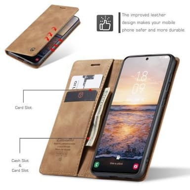 CASEME Plånboksfodral Samsung Galaxy S23 - Brun